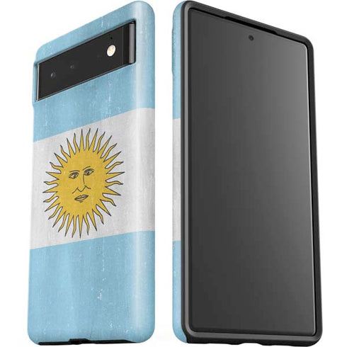 Argentina Flag Distressed Google Pixel 6 Case